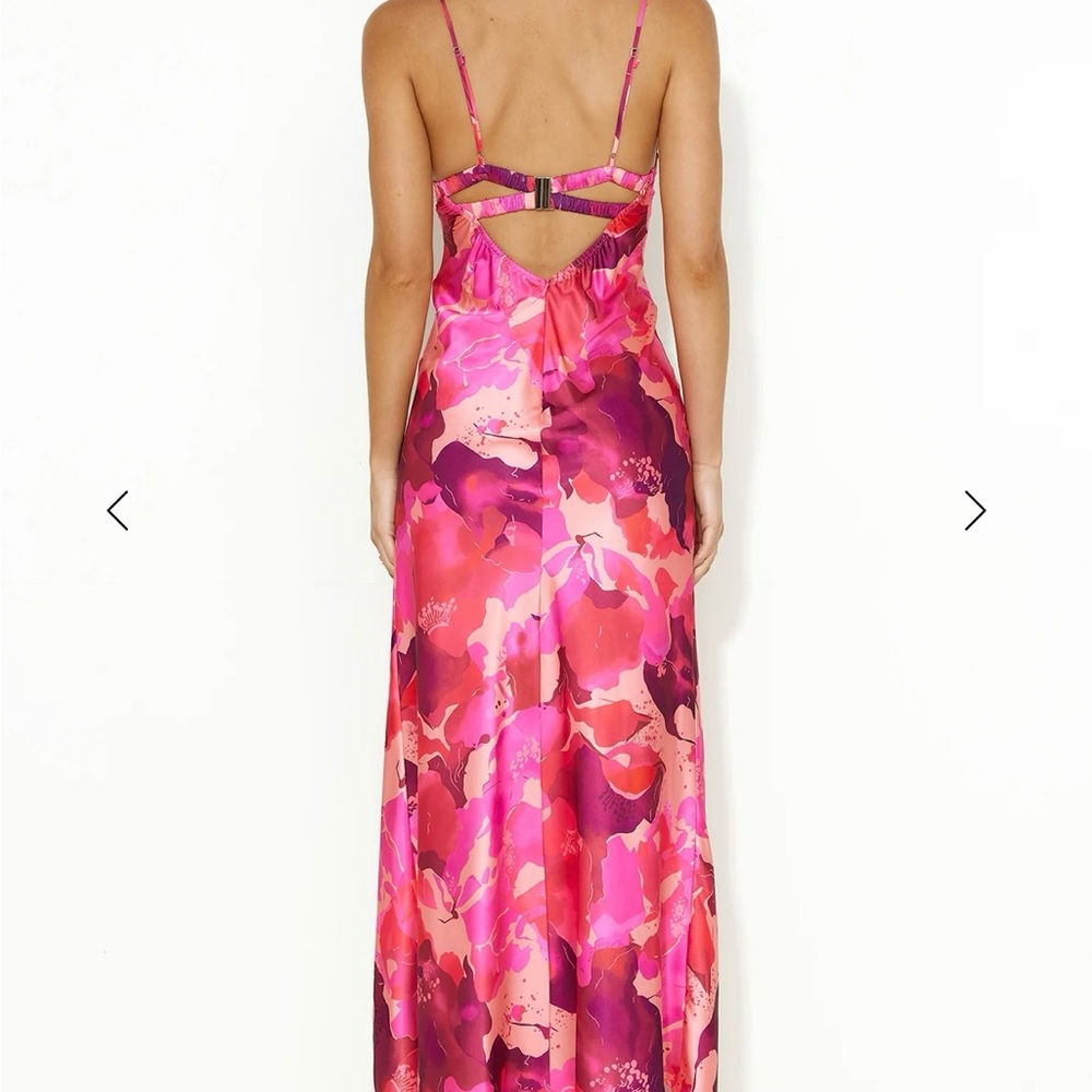 Hello Molly Pink & Fuchsia Floral Print Maxi Slip Dress - Picture 5 of 13
